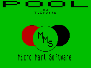 3D Pool title screen for ZX Spectrum